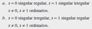 Find the ordinary singular regular or singular