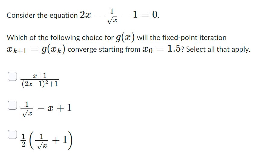 Consider the equation 23!? L 1 : 0. a Which of