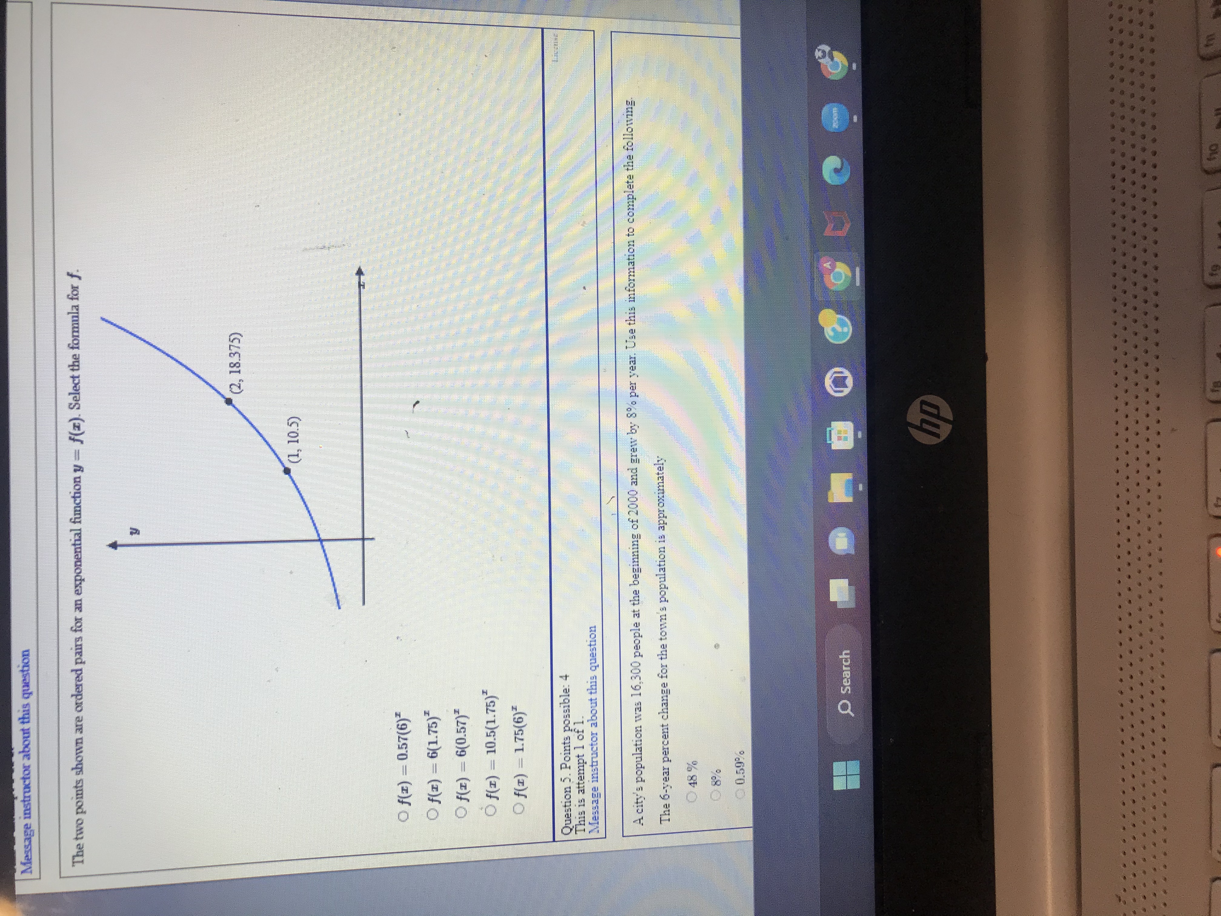 The population in 2000 is about 0.68 times as