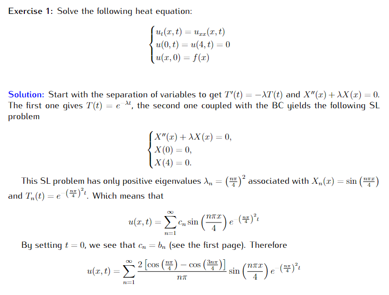 In all of the following problems, the function f
