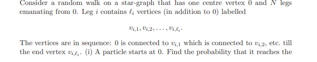 Consider a random walk on a star-graph that has