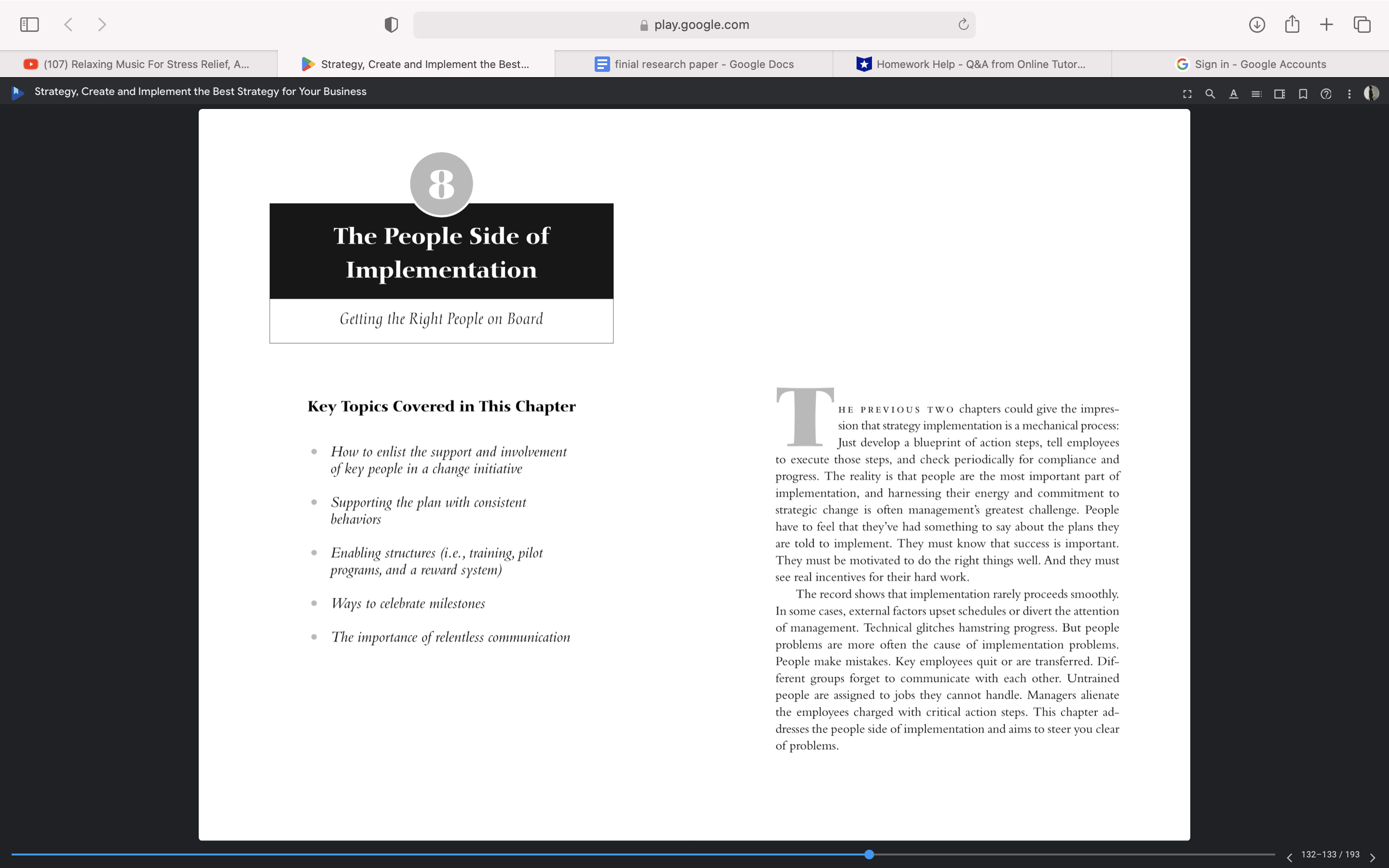 Reed these three chapters. Chapter 1, 8, and 9.