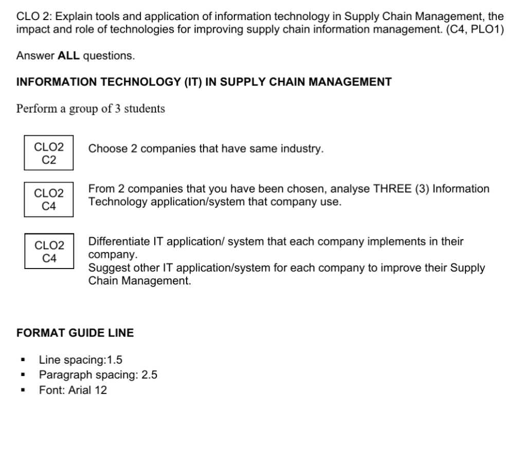 assignment CLO 2: Explain tools and application