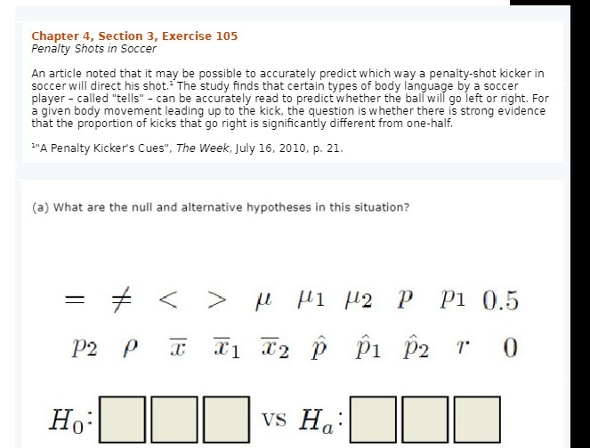 Chapter 4, Section 3, Exercise 105 Penalty Shots