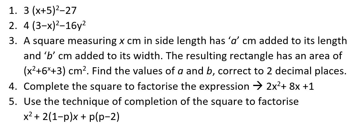 Kindly show working out and answers for the
