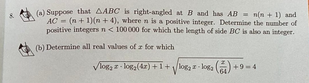 Need Asap huhu 8. (a) Suppose that AABC is