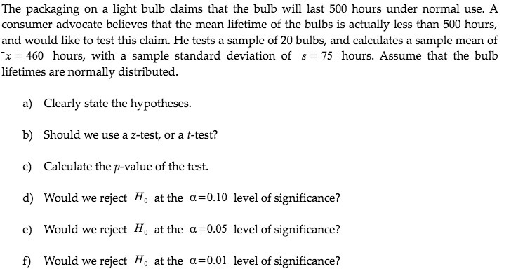 The packaging on a light bulb claims that the