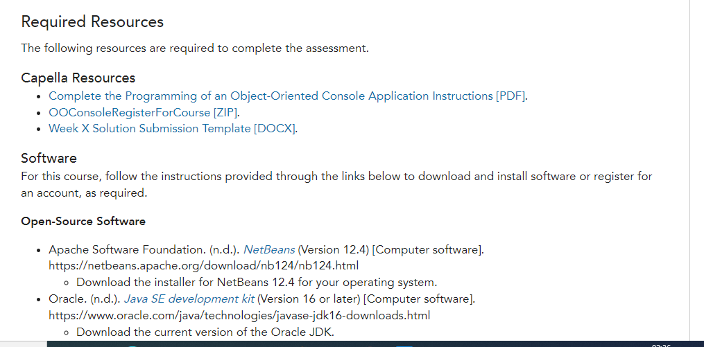 Complete the Programming of an Object-Oriented