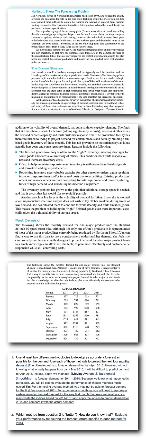 Northcutt Bikes: The Forecasting Problem Jan