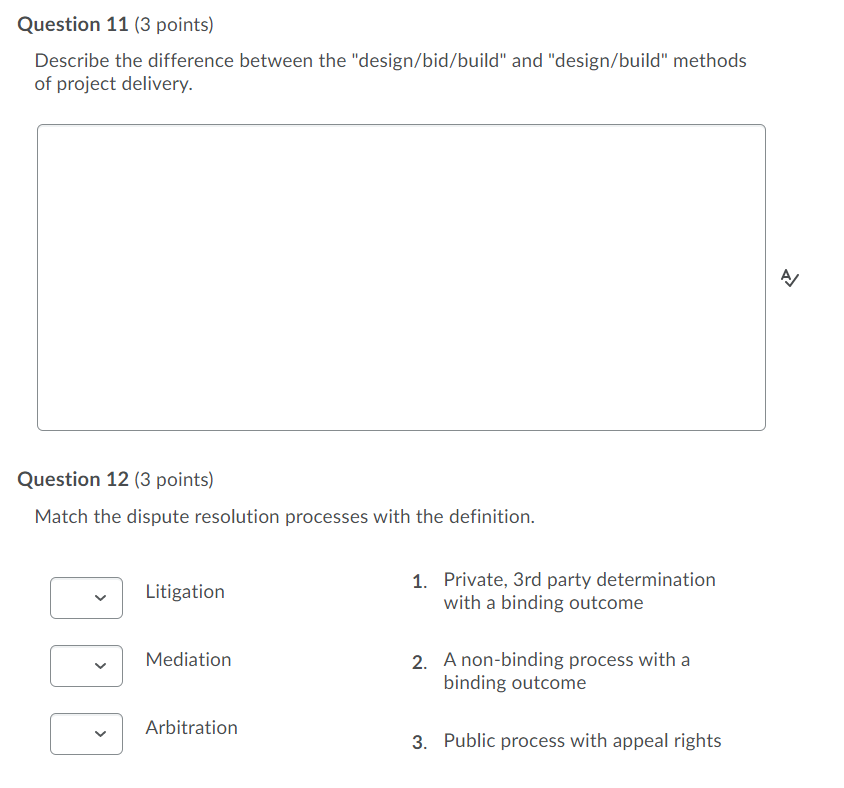 Question 1 {3 points] Select the business entity