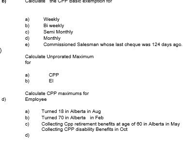 Calelate the Off basic exemption for Weekly Bi