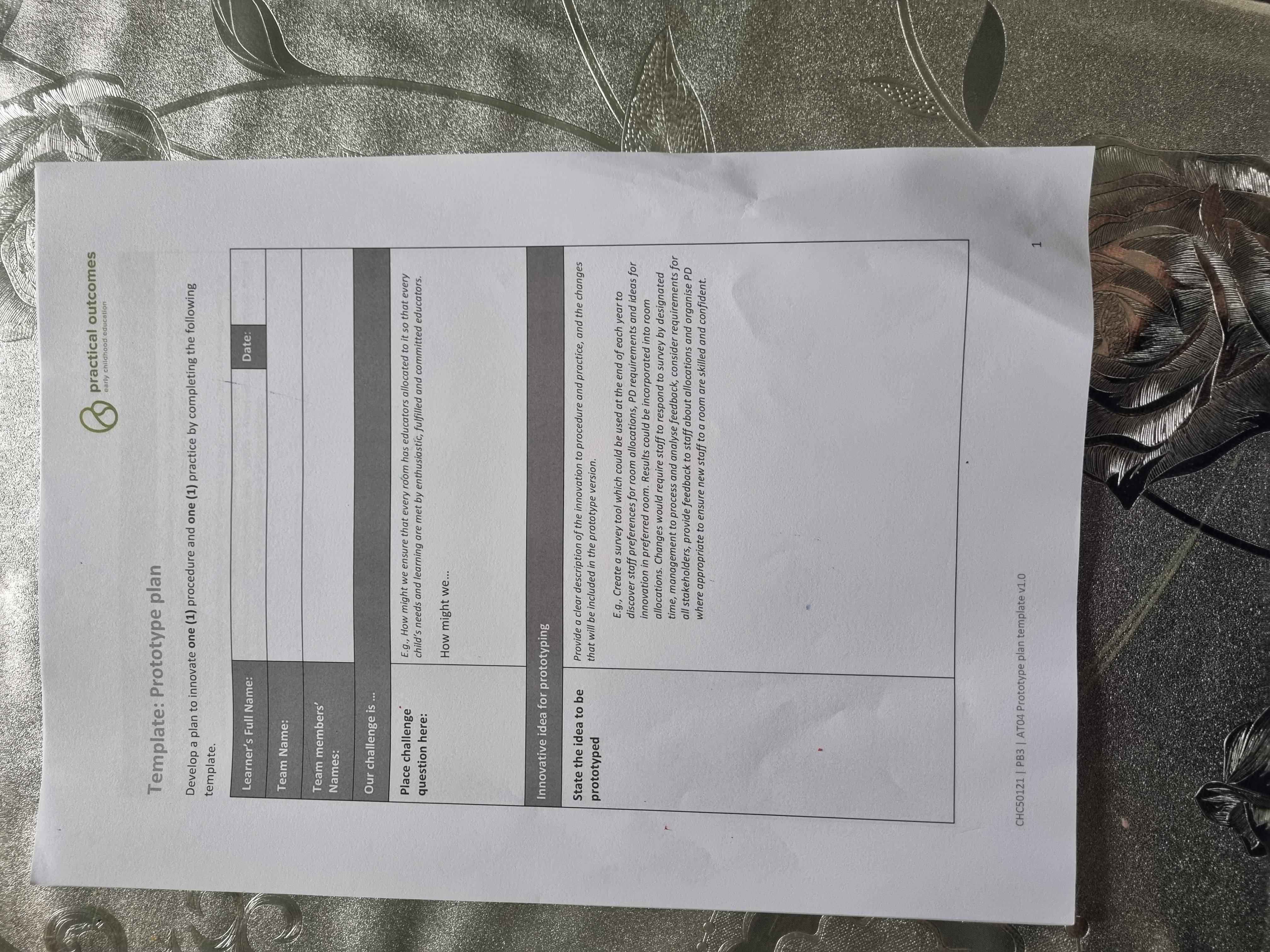 practical outcomes a early childhood education