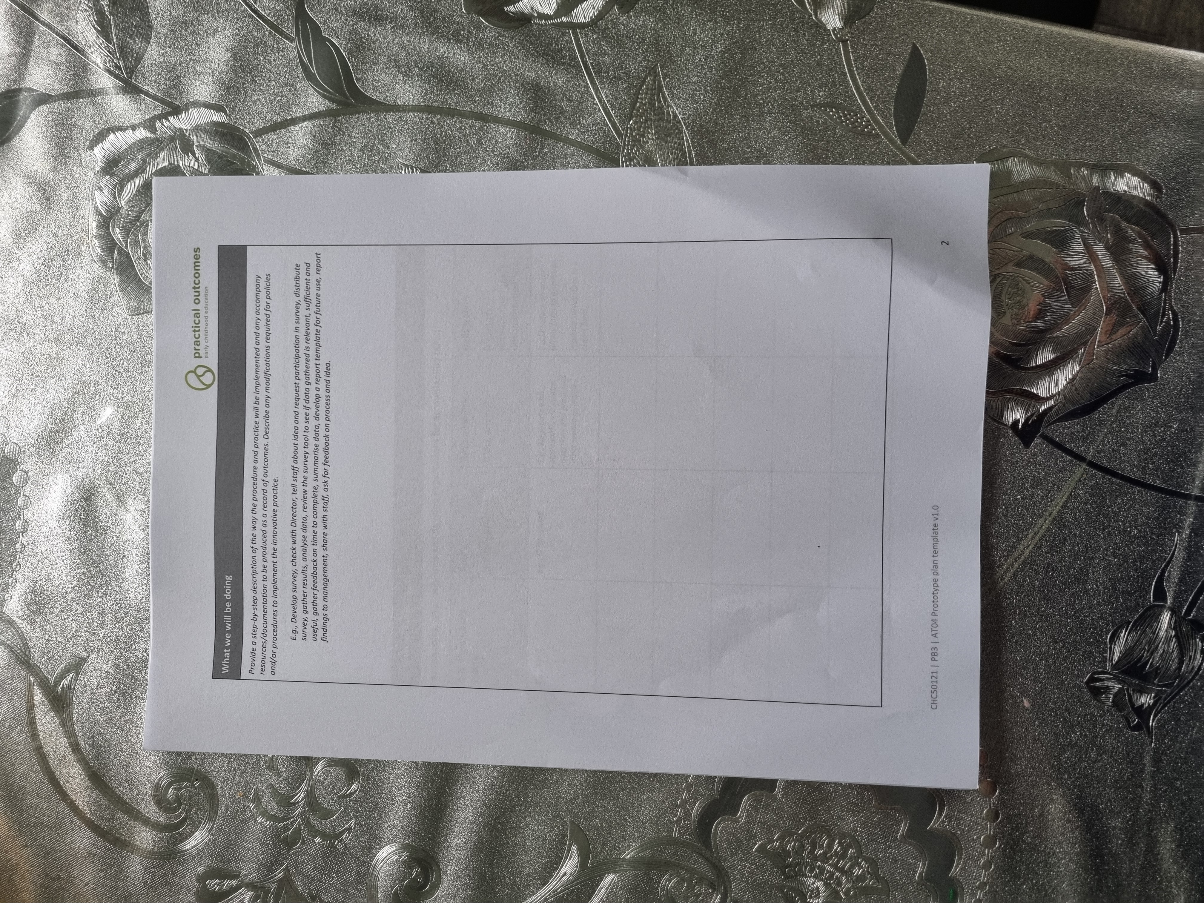 practical outcomes a early childhood education