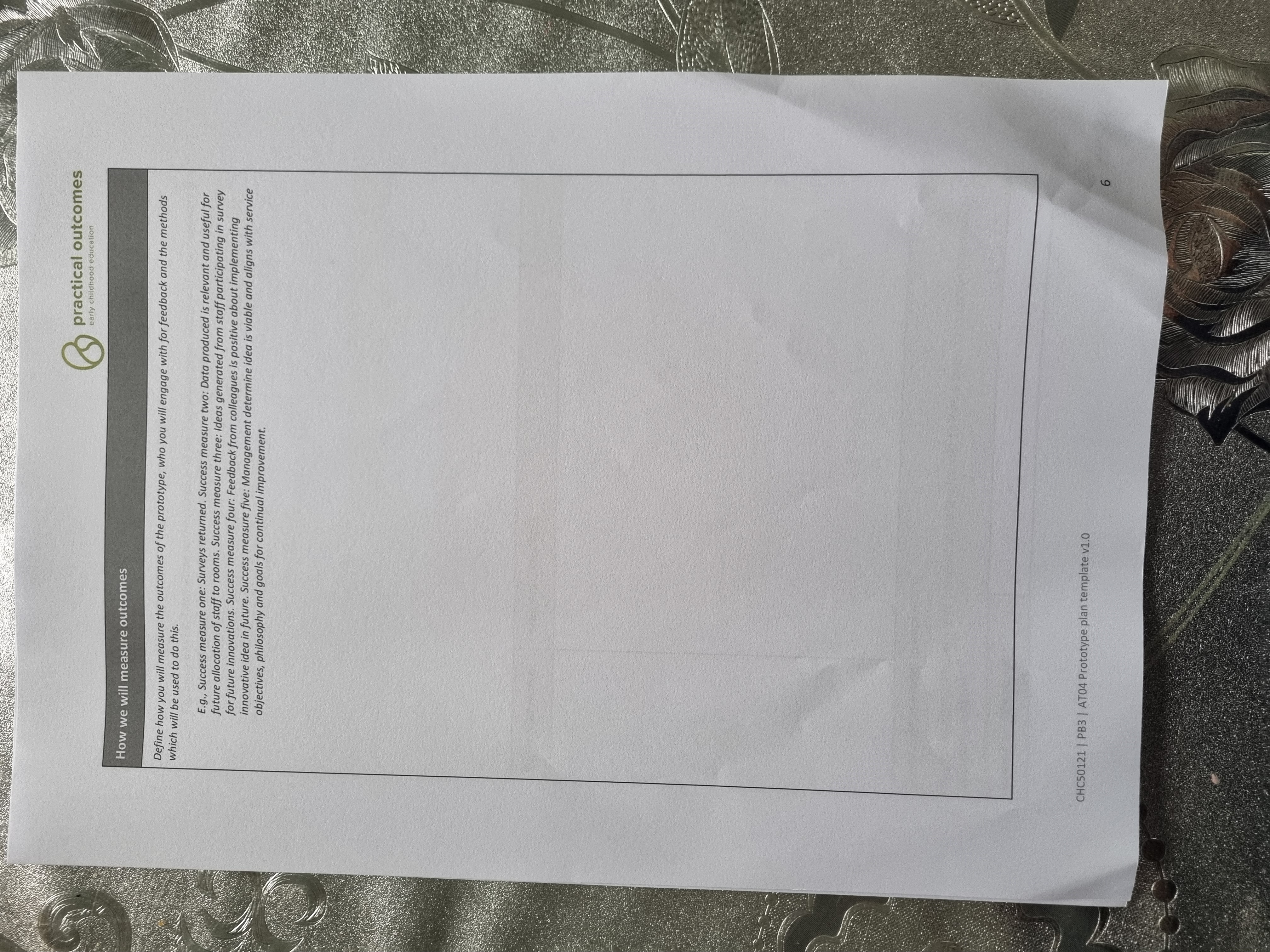 practical outcomes a early childhood education