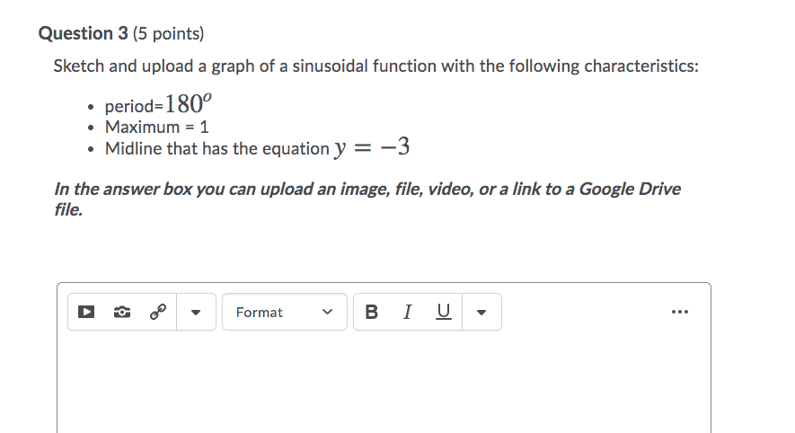 Question 1 [5 points) Given the following graph,