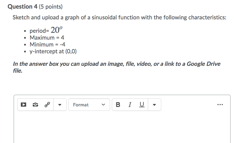 Question 1 [5 points) Given the following graph,