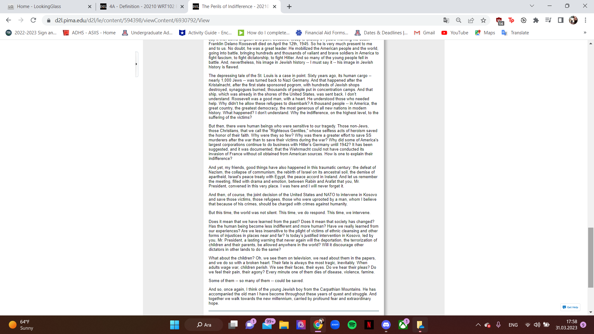 Can somebody help me with this discussion,