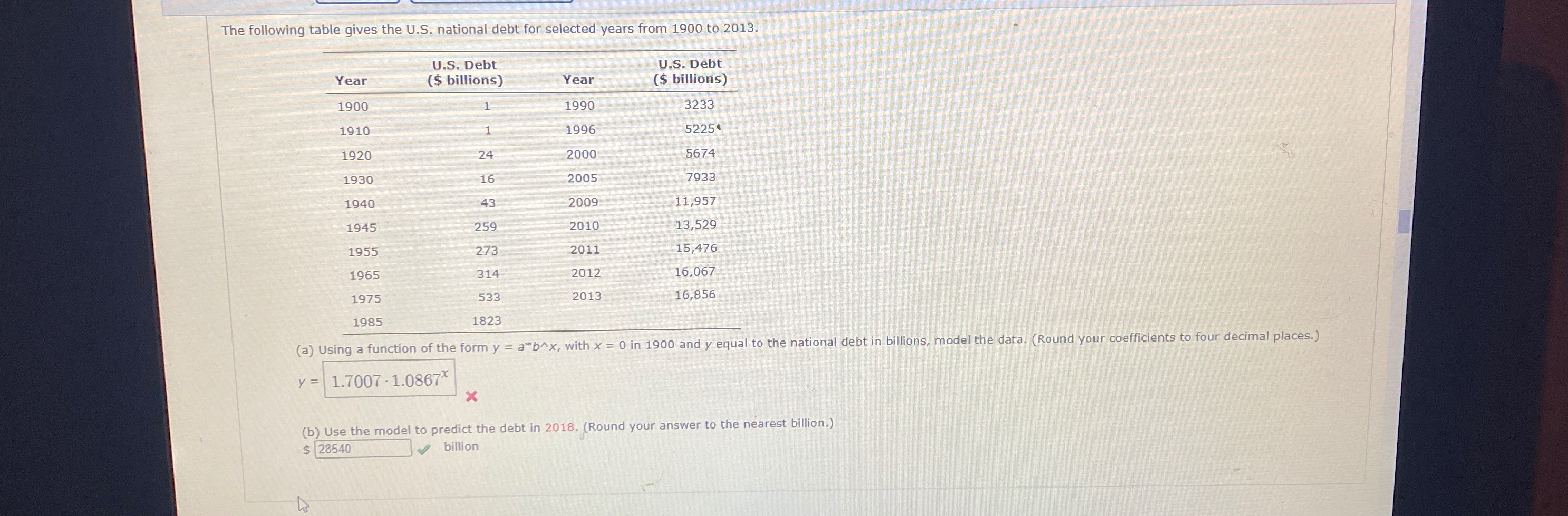 Just need help on this The following table gives