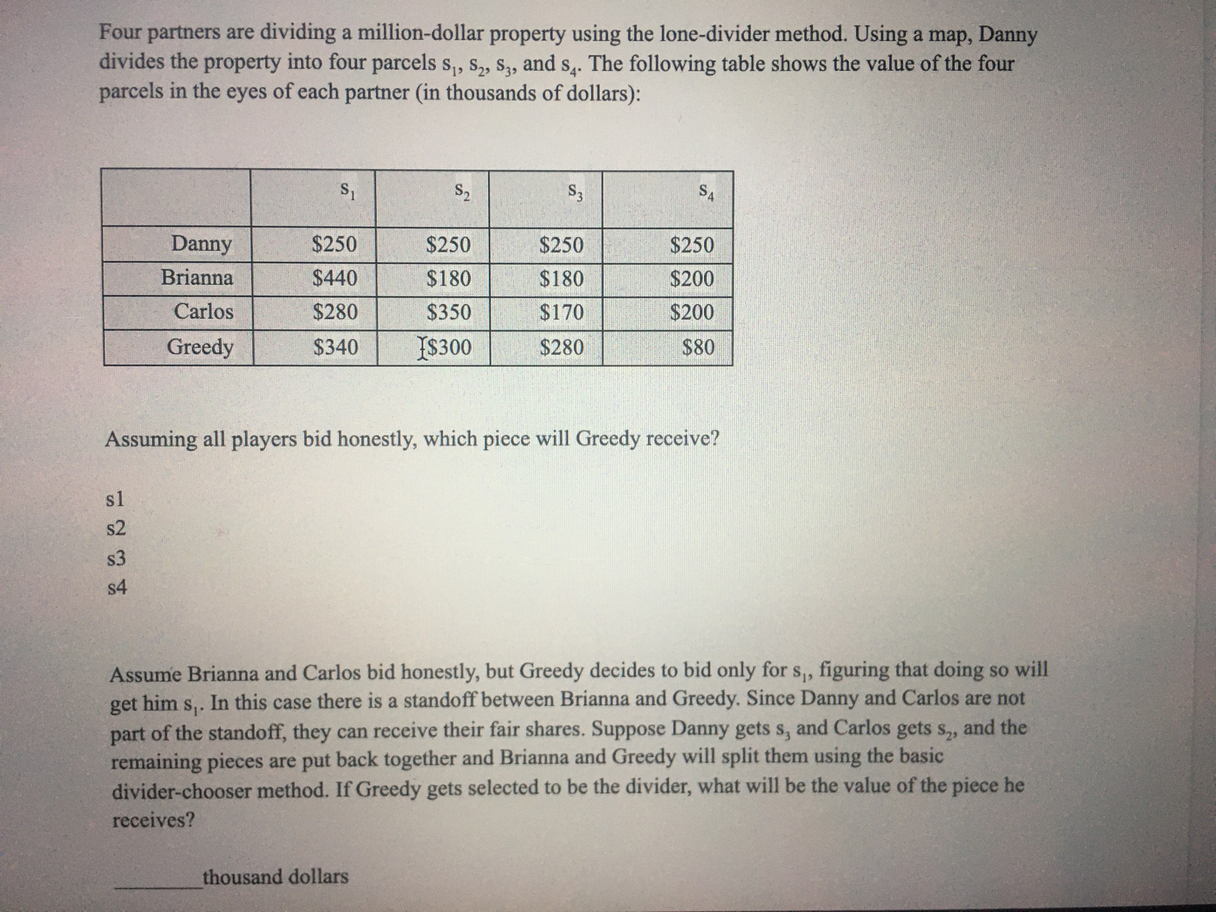 I'm not sure what to do in this problem Four