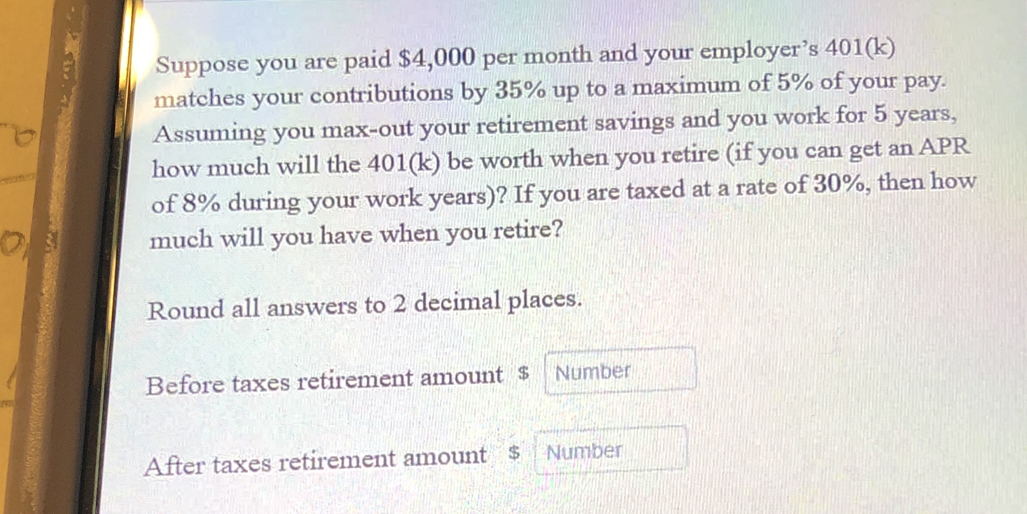 Suppose you are paid $4,000 per month and your