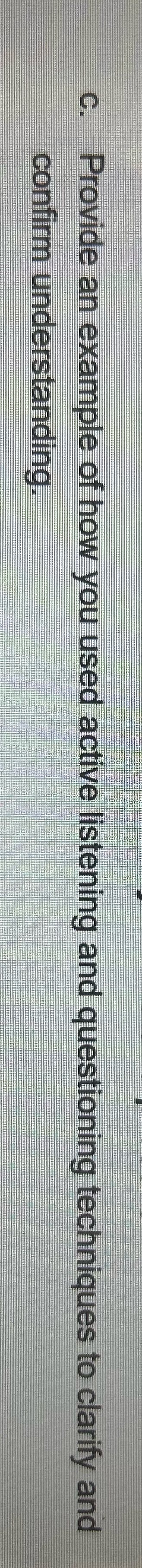c. Provide an example of how you used active