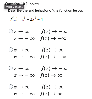 Question 1 (1 point) Let p () = 24 -8x2+ 16 Find