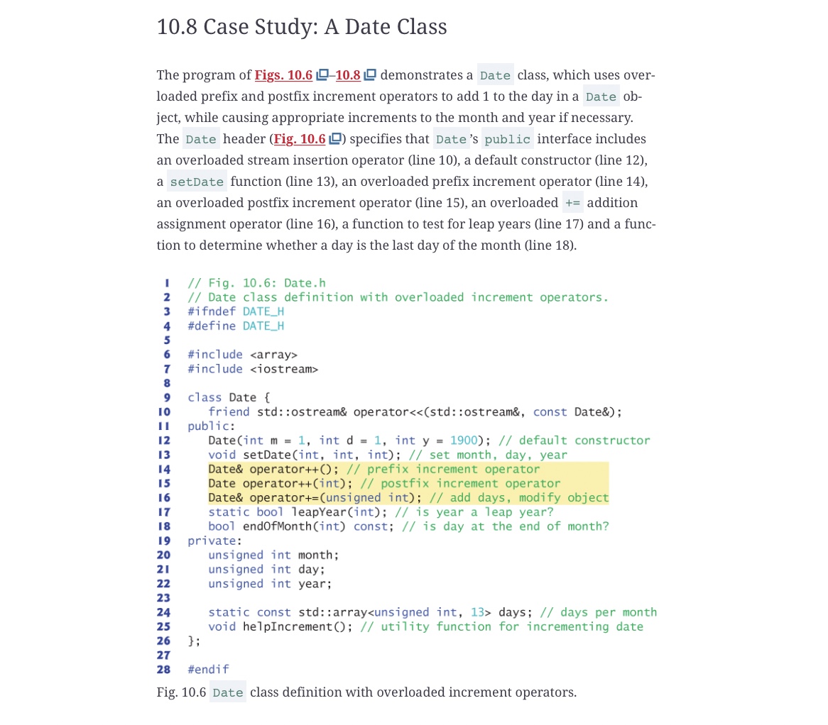 10.8 Case Study: A Date Class The program of