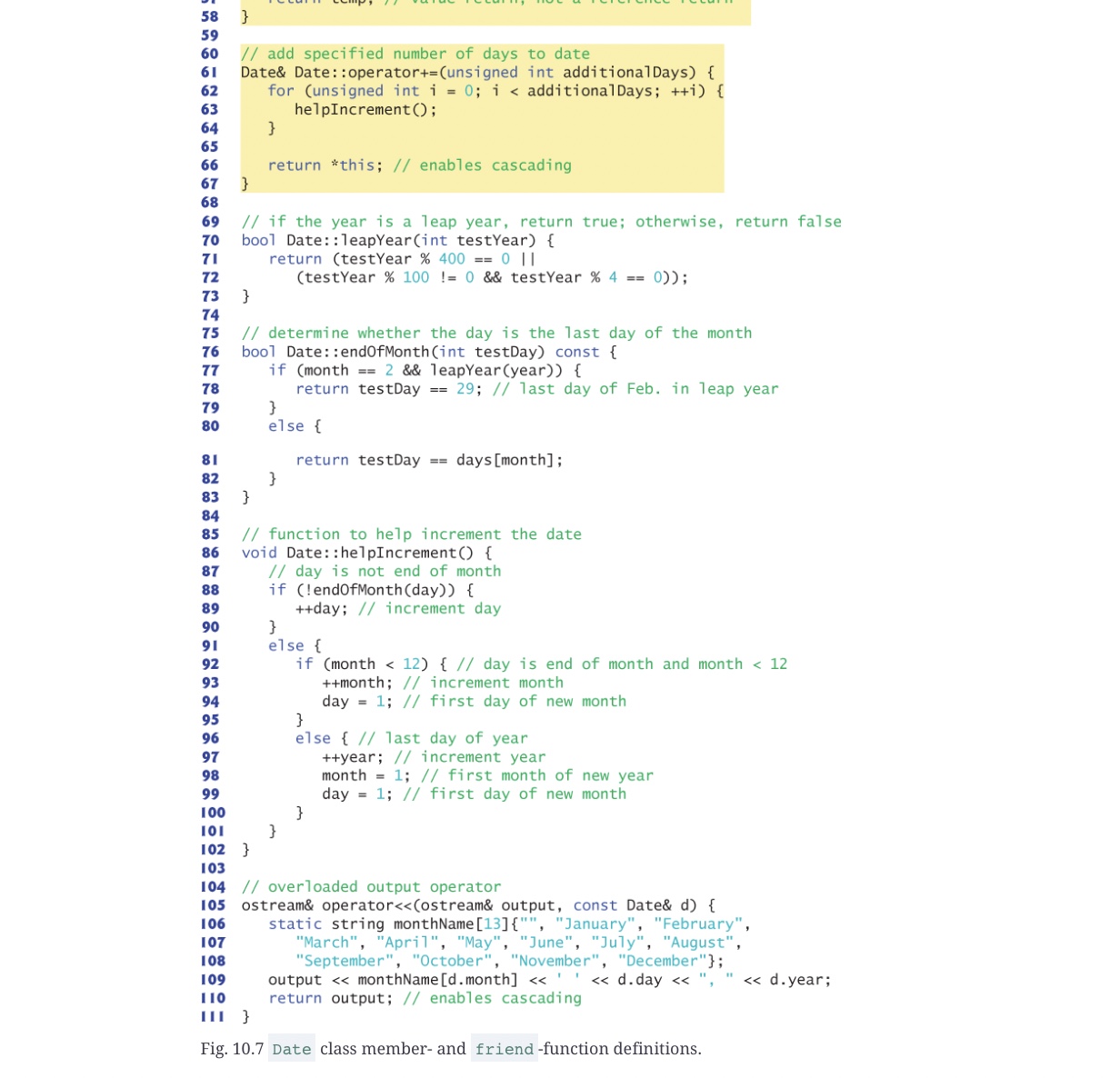 10.8 Case Study: A Date Class The program of