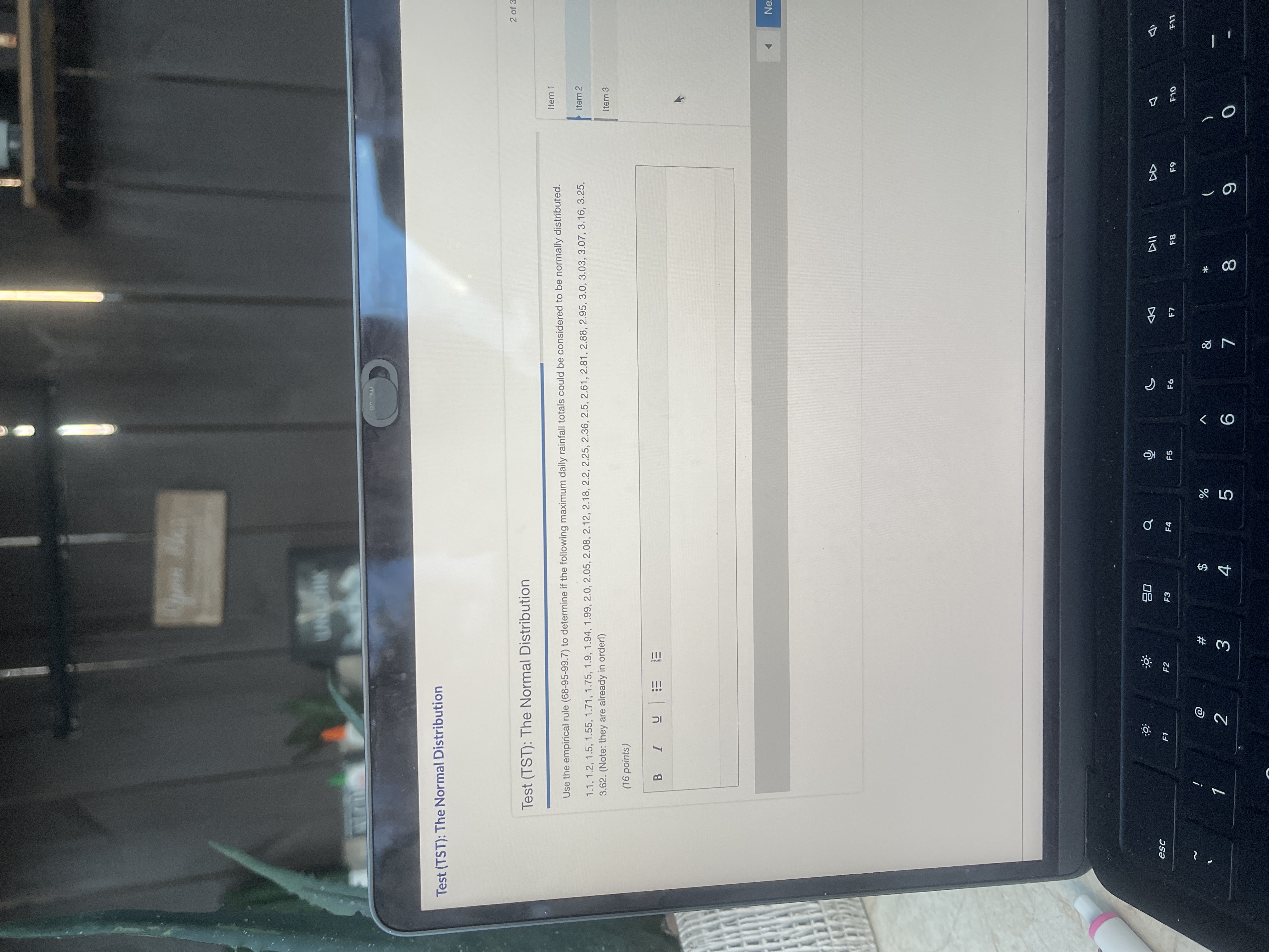 O7 Test (TST): The Normal Distribution 2 of Test