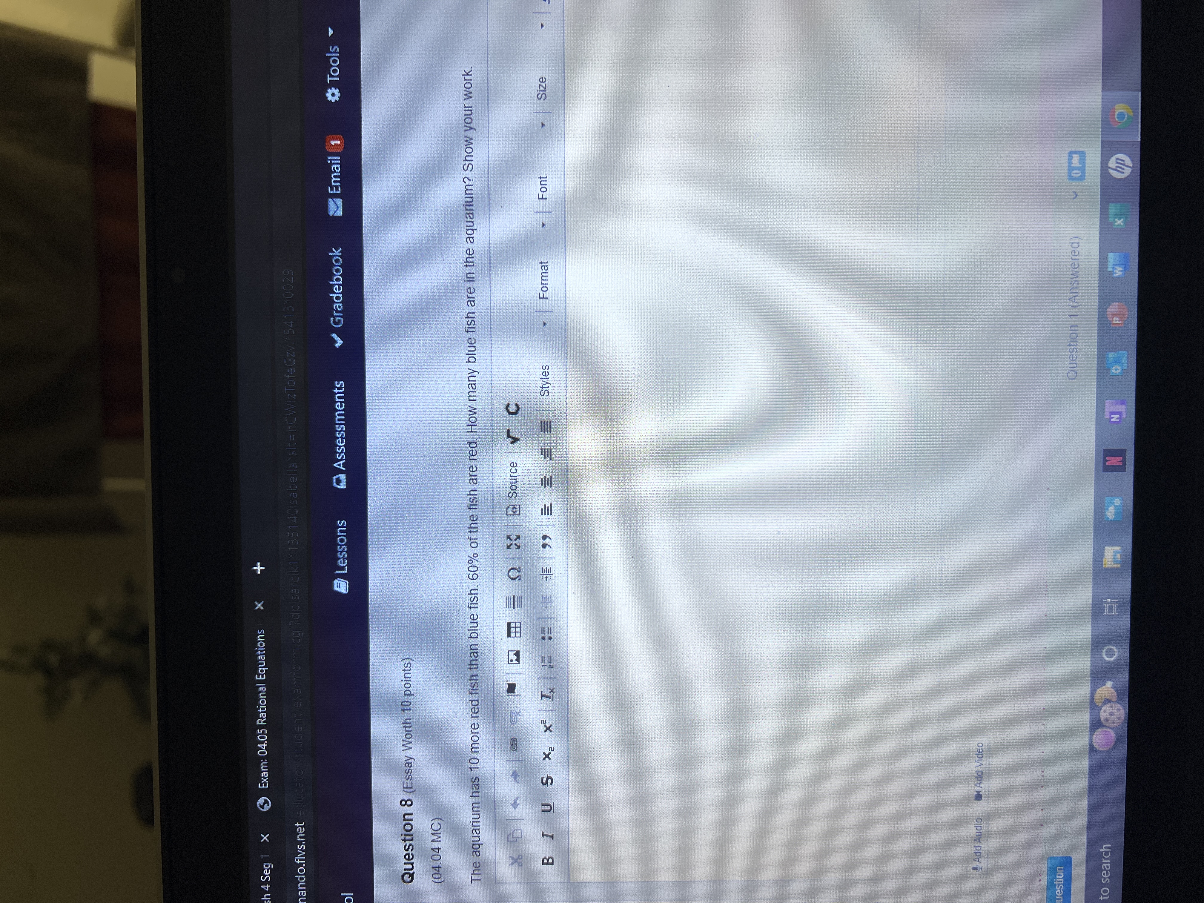 sh 4 Seg 1 X Exam: 04.05 Rational Equations X +