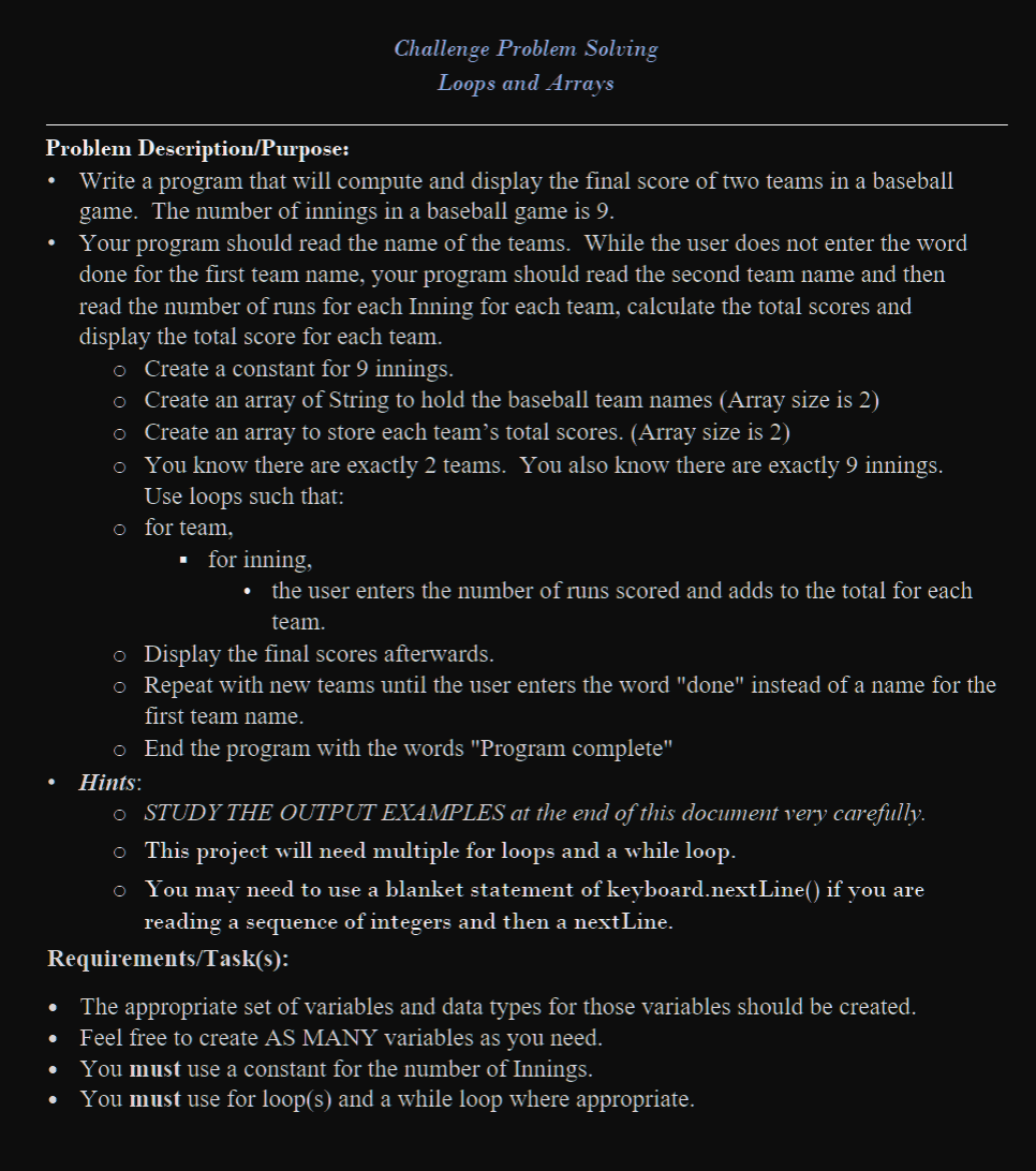 import java.util.Scanner; public class