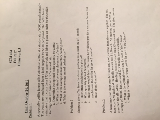 I only need help with Problem 2, but the