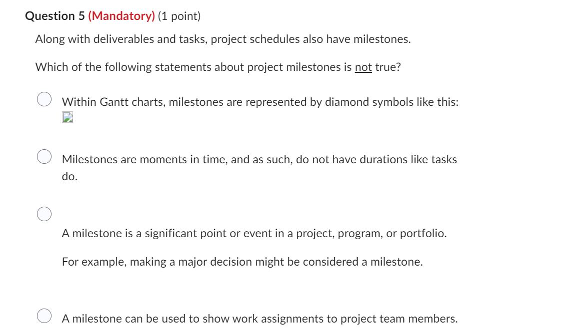 A Gantt chart is a method (developed by Henry L.