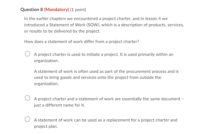 A Gantt chart is a method (developed by Henry L.