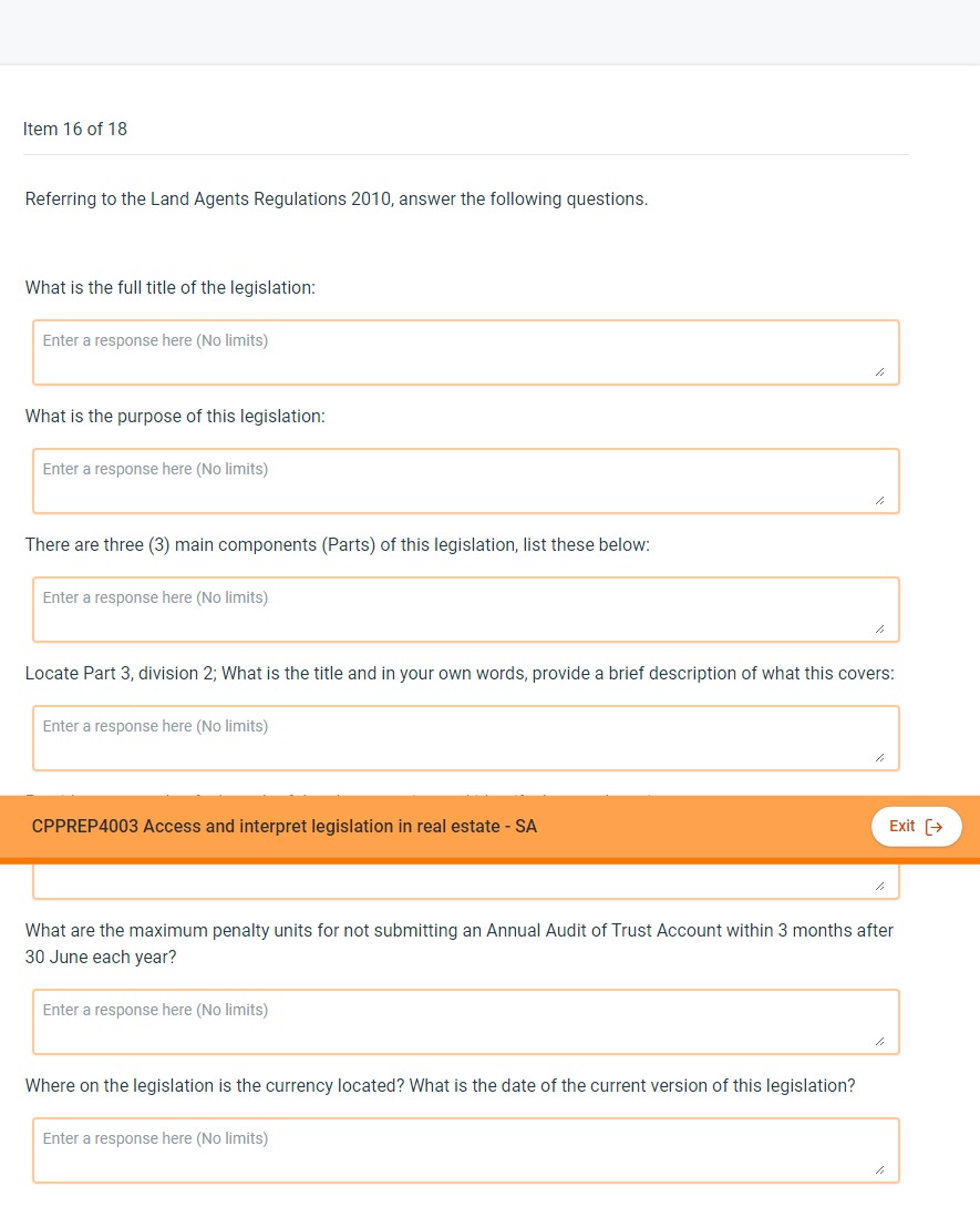 SUBJECT: CPPREP4003 Access and interpret