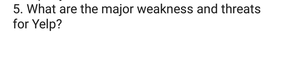I want to know the question no (5) answer.