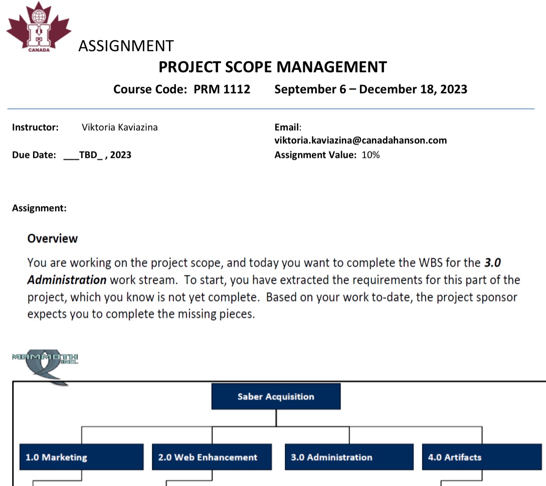 See the picture CANADA ASSIGNMENT Id Description