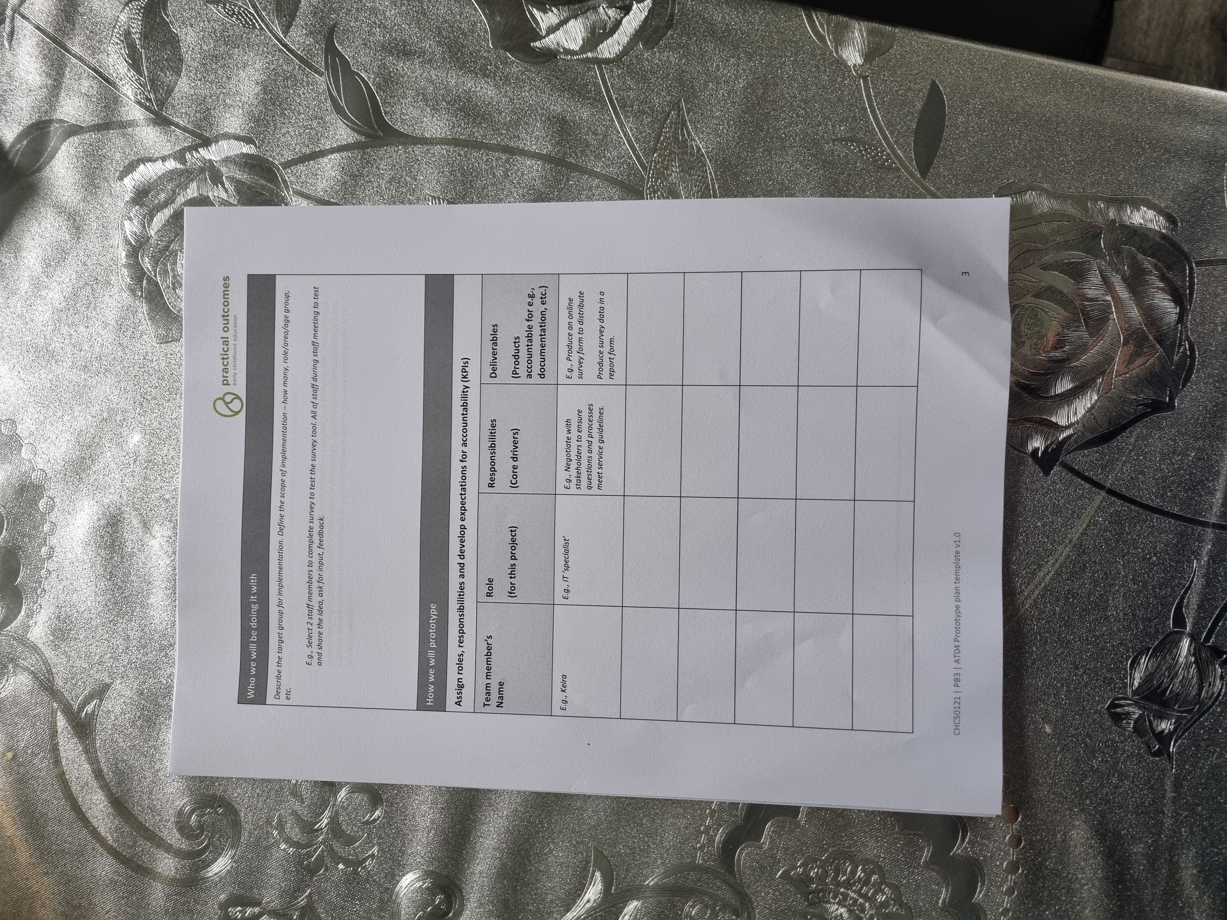 practical outcomes a early childhood education