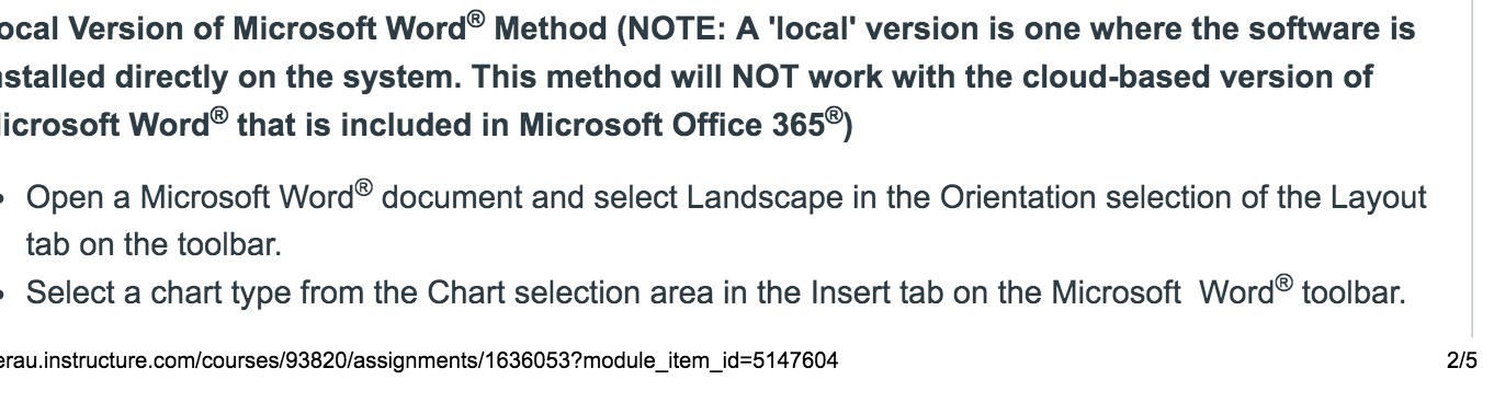 ocal Version of Microsoft Word Method (NOTE: A