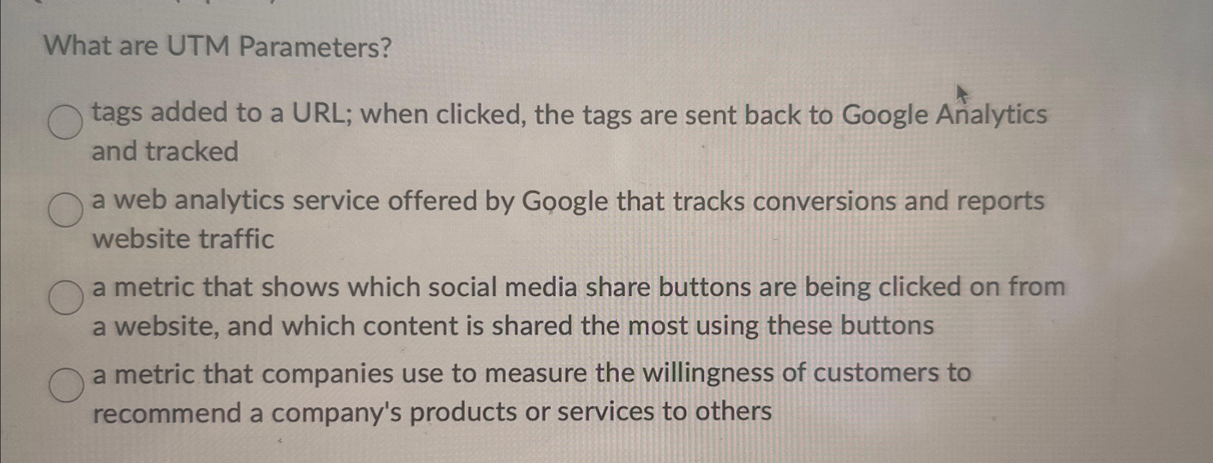 What are UTM Parameters? tags added to a URL;