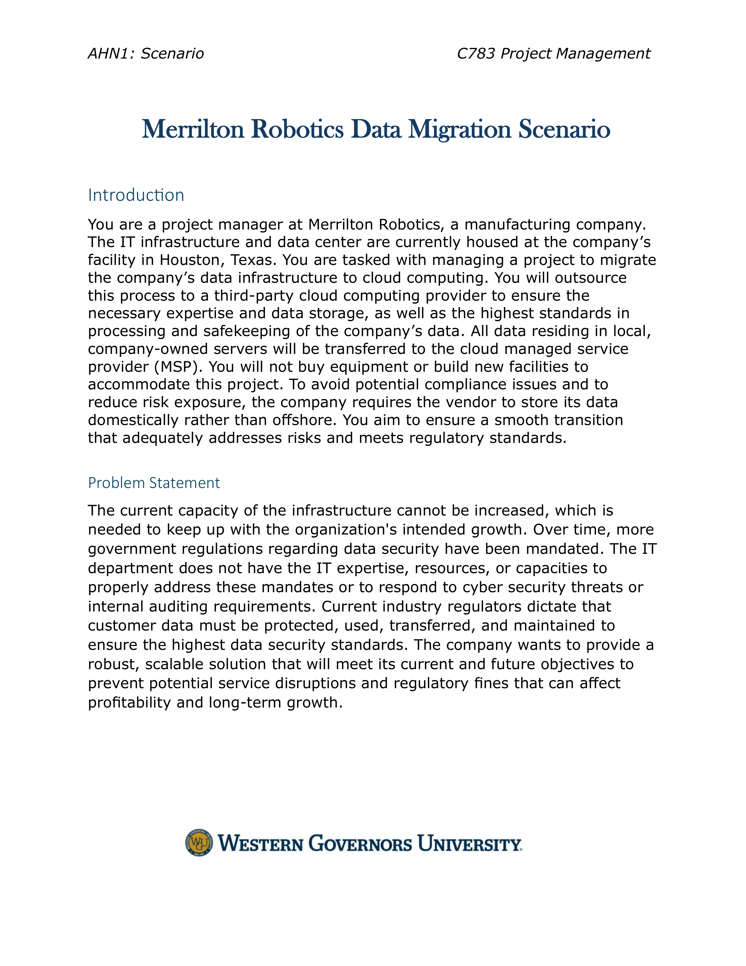 Planning Process B. Describe the planning process