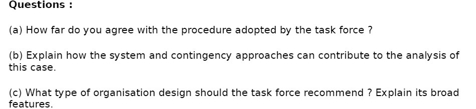 Questions : (a) How far do you agree with the