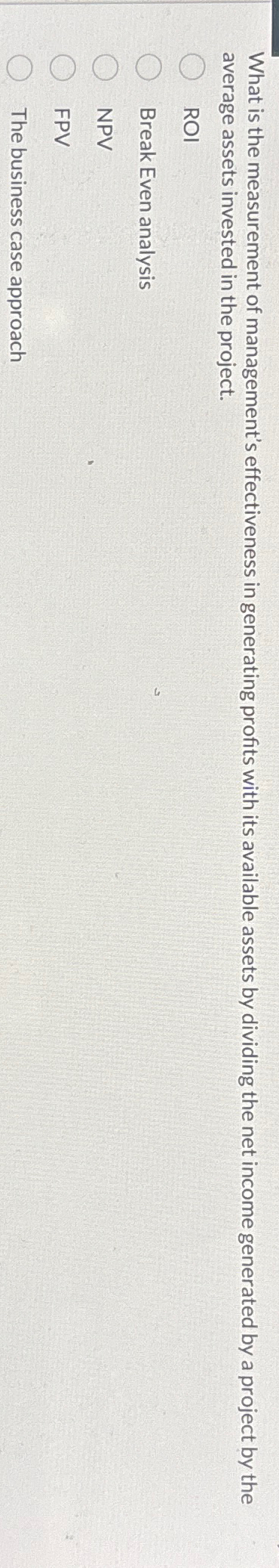 What is the measurement of management's