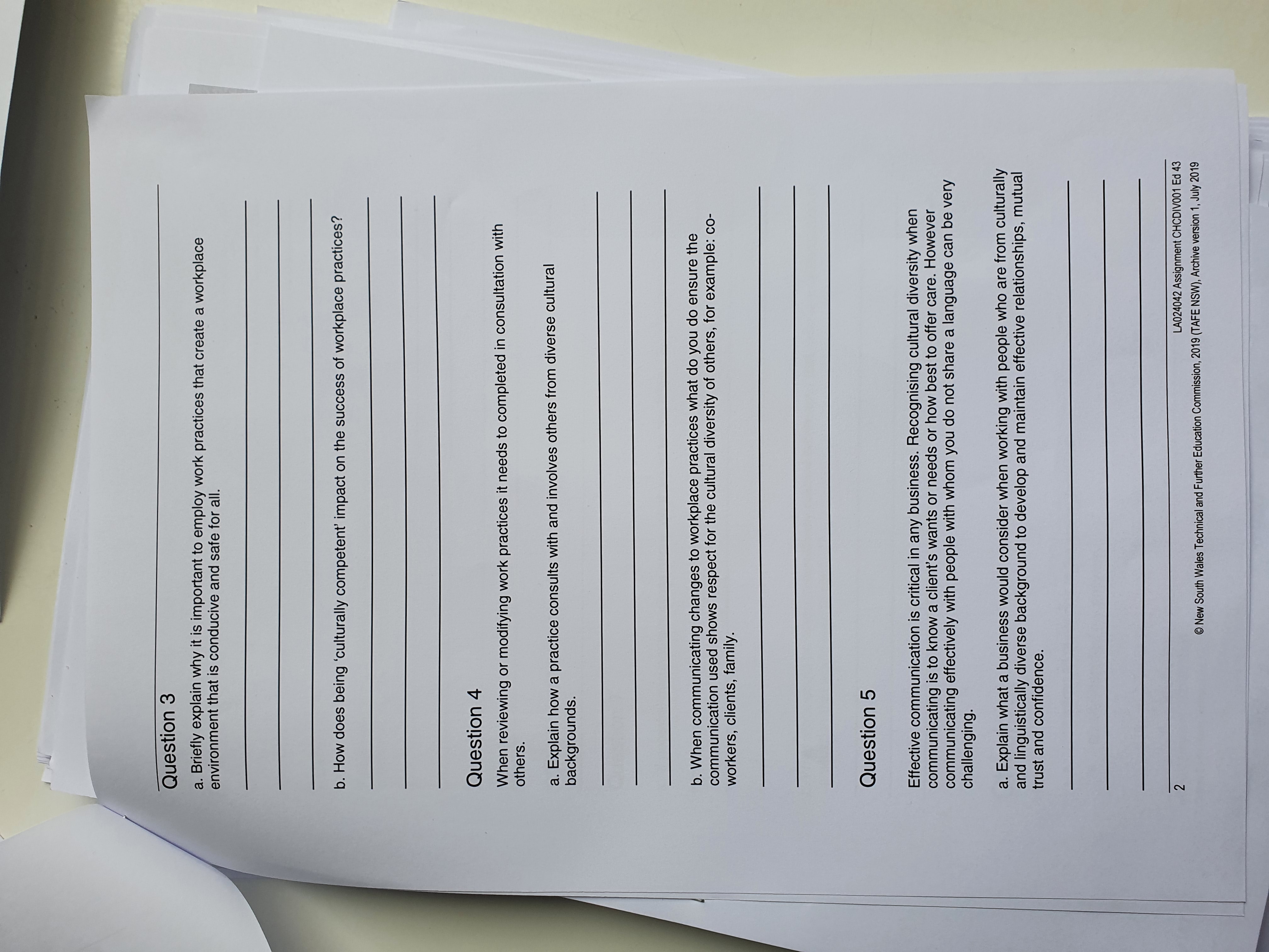 I need help for my assignment LA OZ 404 2 2 TAFE