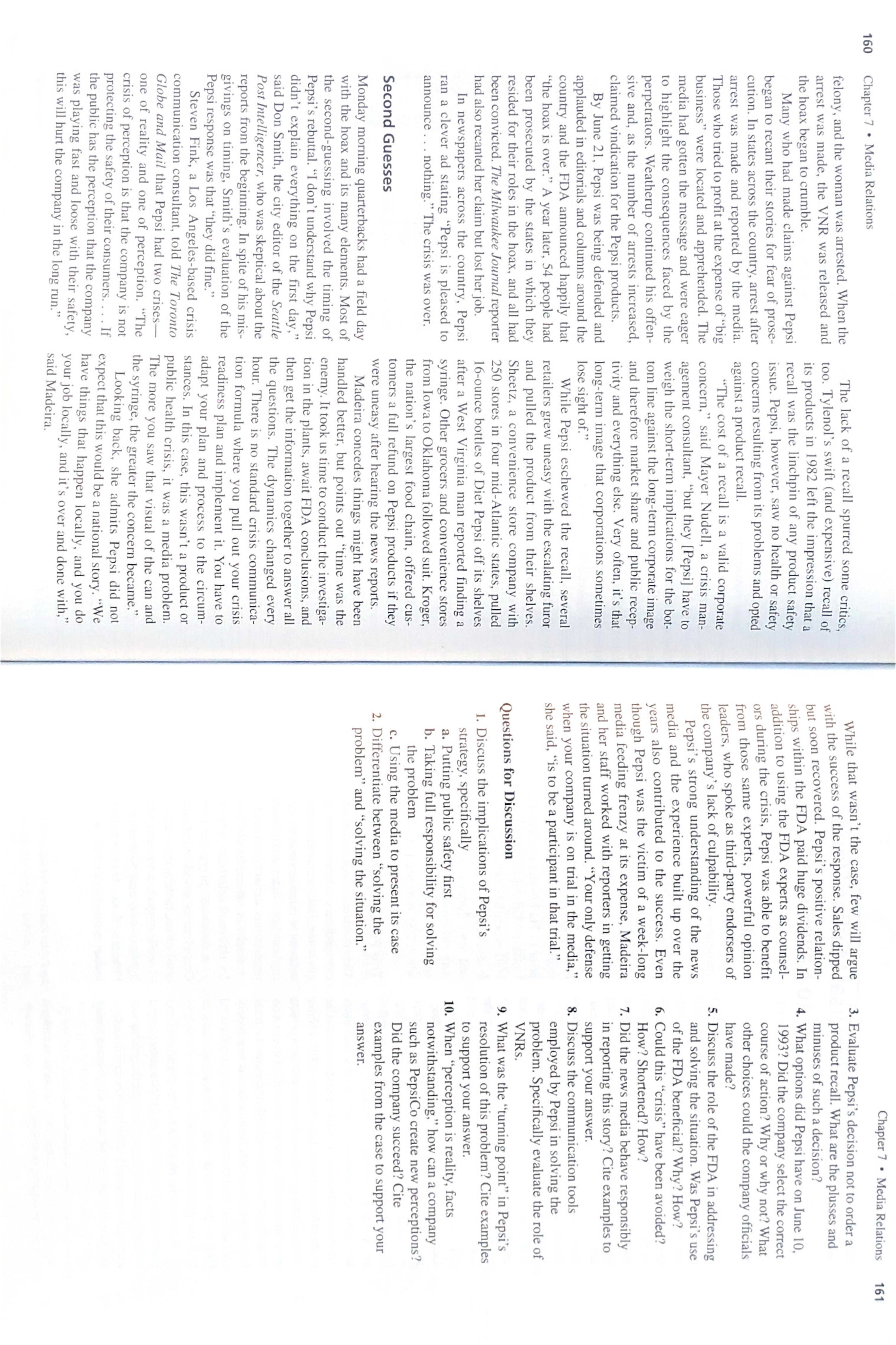 Answer the following questions regarding the case