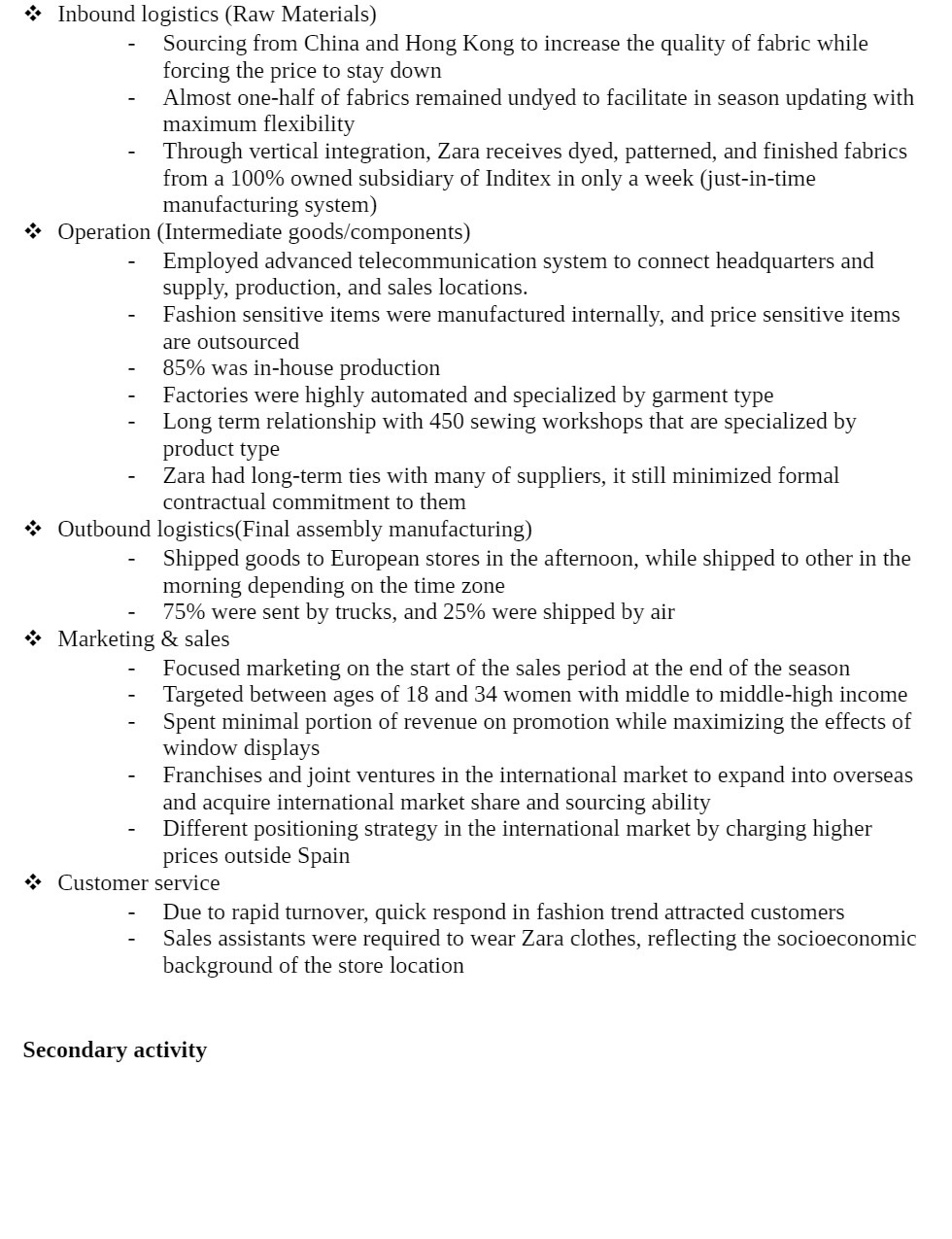 *3 Inbound logistics (Raw Materials) Sourcing