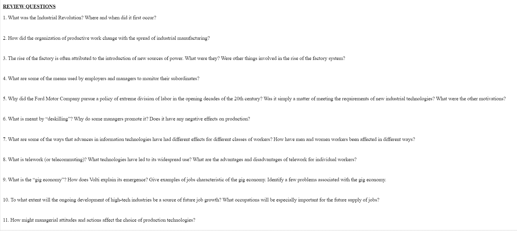 Soci 2755 Technological Change and Life on the