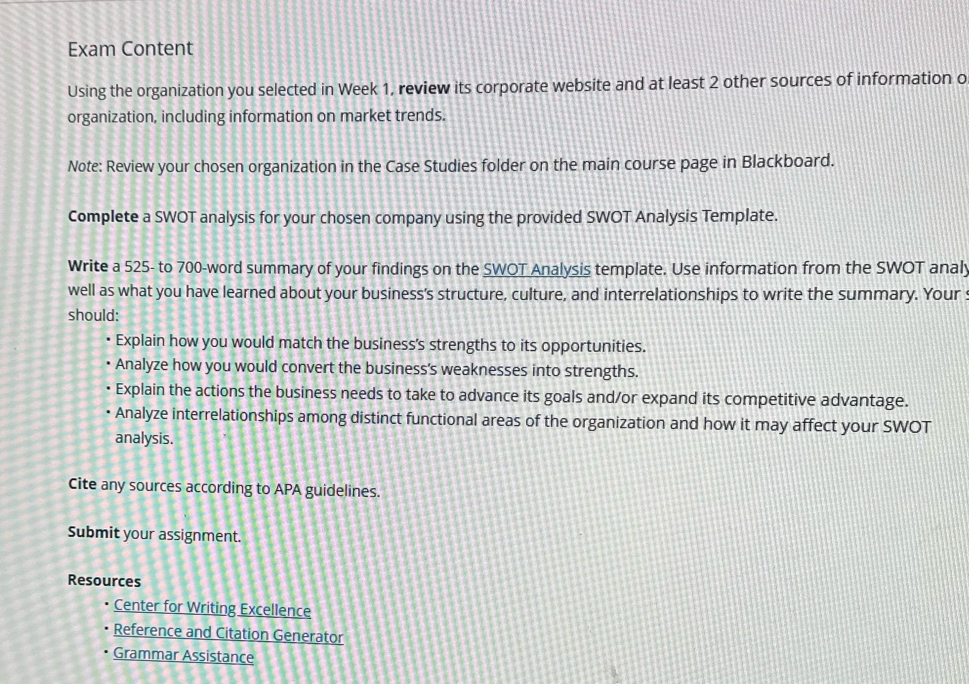 Last week organization was google, please use