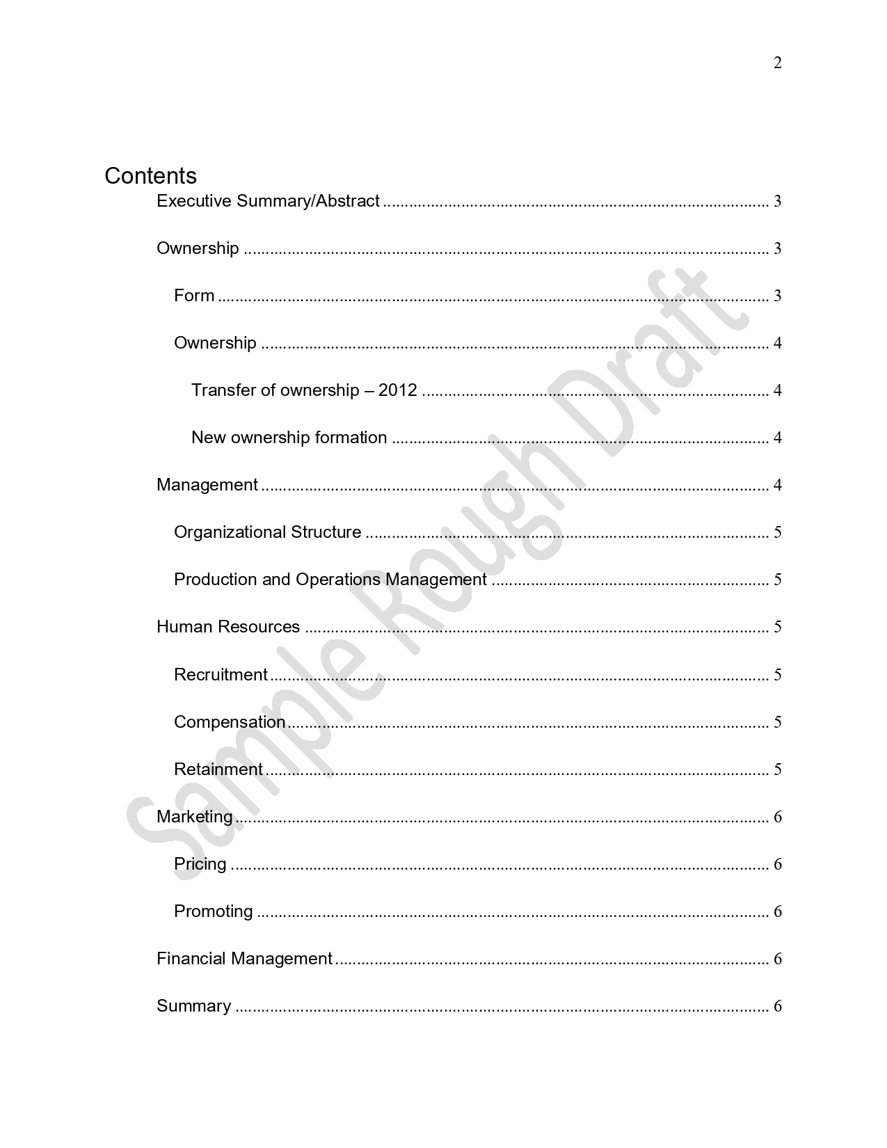 Refer the given rough draft and provide a sample