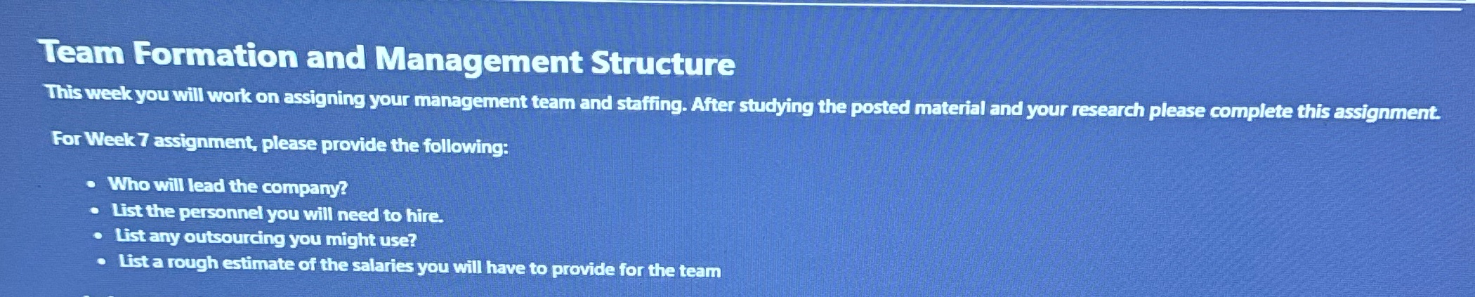 Please include references Team Formation and